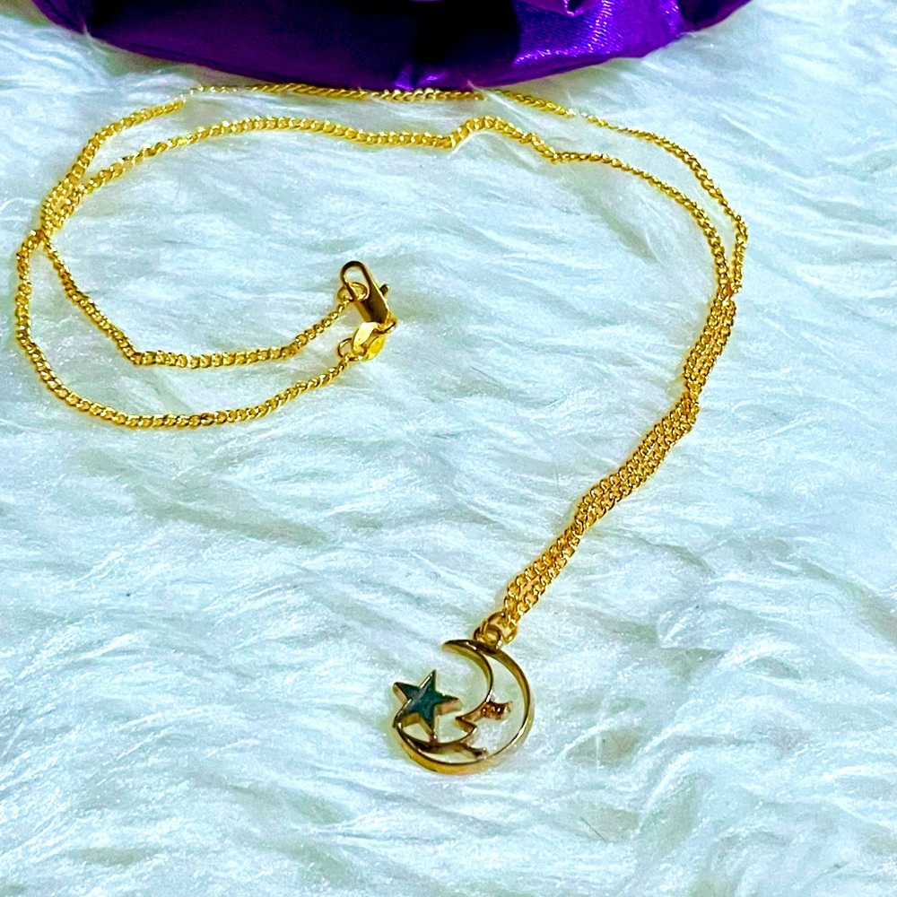 Gold Celestial Necklace ⭐️🌙